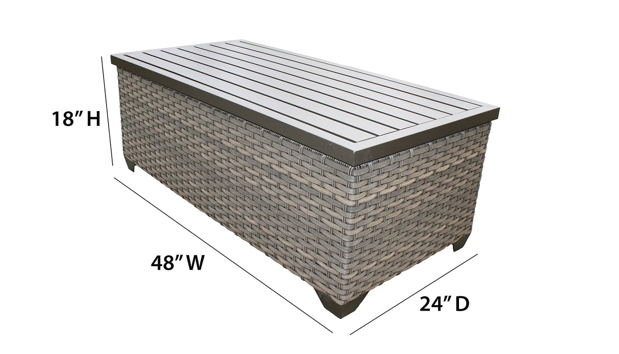 Florence Sectional Seating Group with Cushions 9 Piece Outdoor Wicker Patio Furniture Set