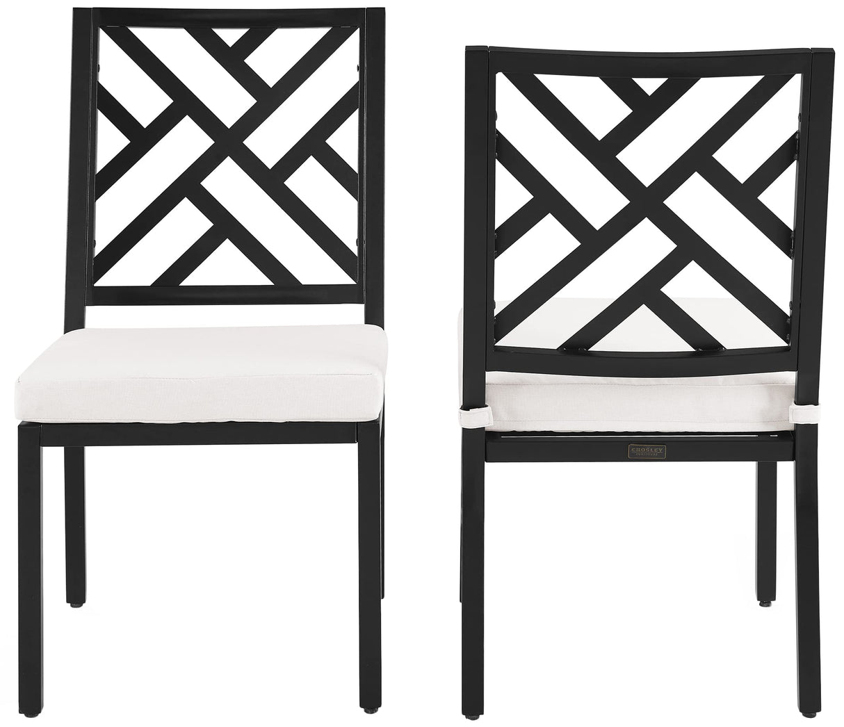 Locke 2-Piece Outdoor Chair Set, Dining Patio Chairs for Deck, Backyard