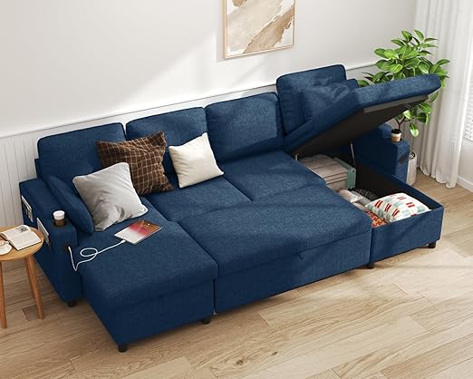 Sofa Bed Sleeper Pull Out 2 in 1 Sectional Sleeper Sofa