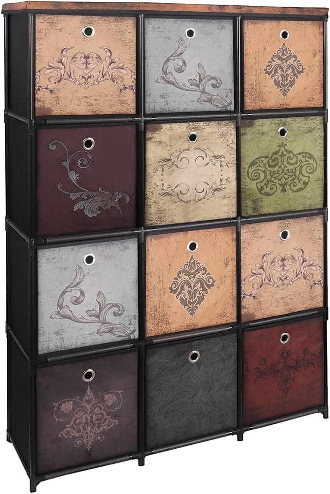 Small Fabric Dresser with 6 Drawers, Tall Cube Organizer for Closet, Storage Drawer Unit