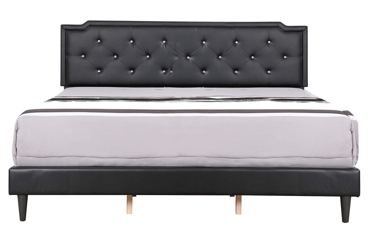 Deb Upholstered Bed, King, Black