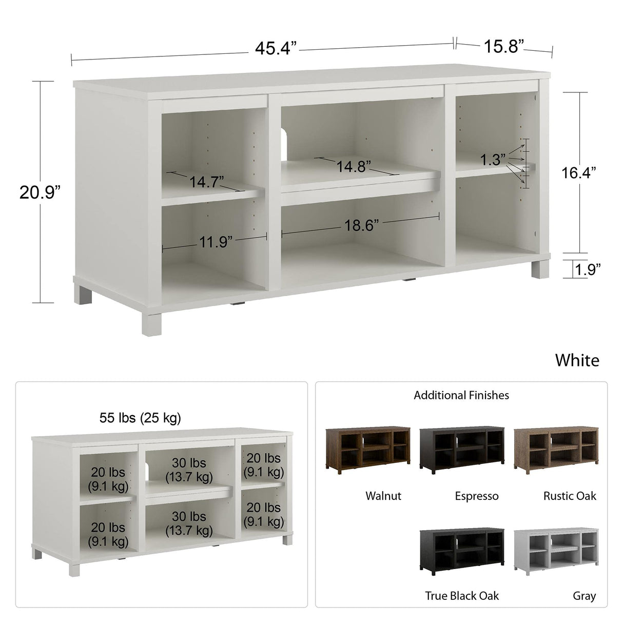 Parsons TV Stand for TVs up to 50", Espresso
