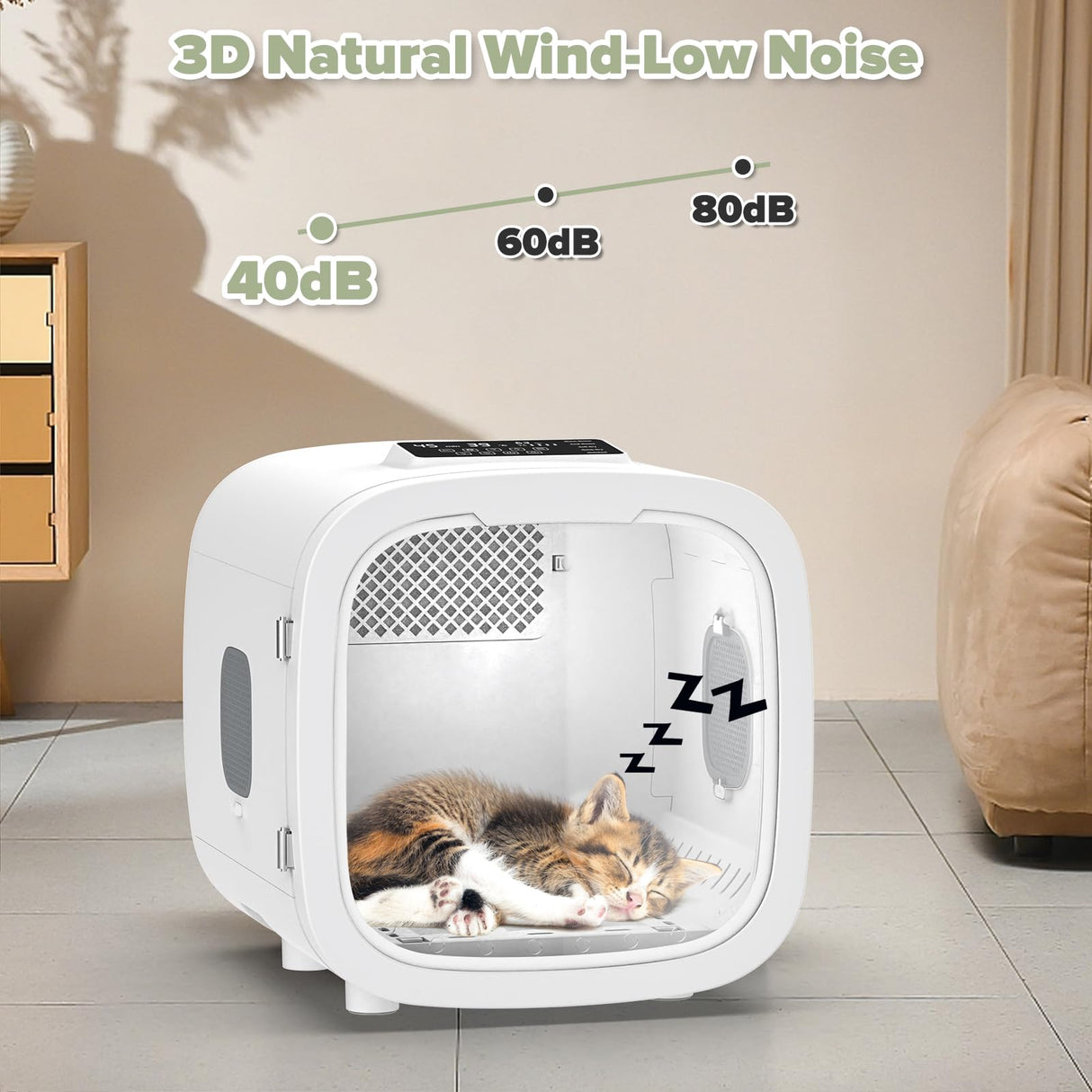 52L Automatic Pet Dryer Box - 5 Modes, Adjustable Temperature & Timer