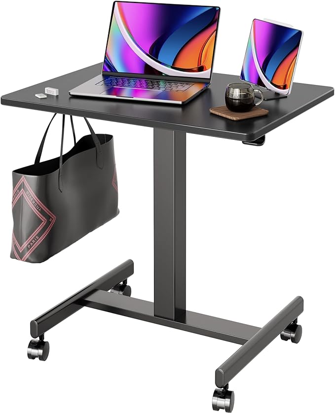 Mobile Standing Desk, Small Rolling Standing Desk, Mobile Desk Workstation