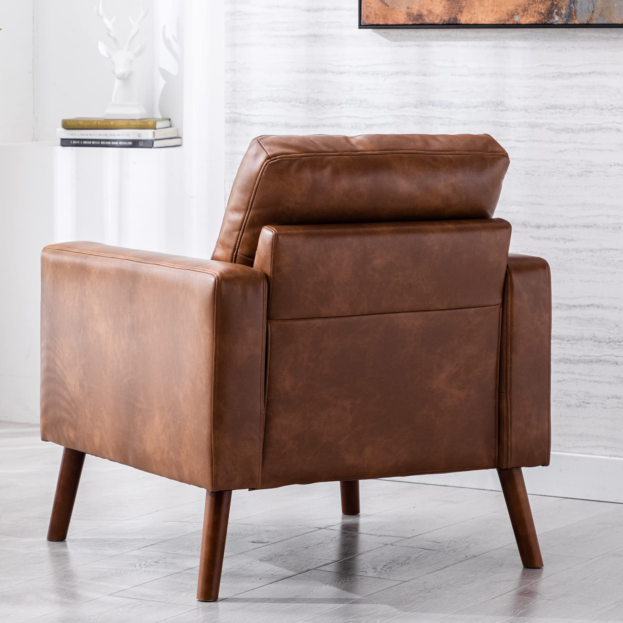 StoneCraft Arlo Tufted Accent Armchair – PU Leather