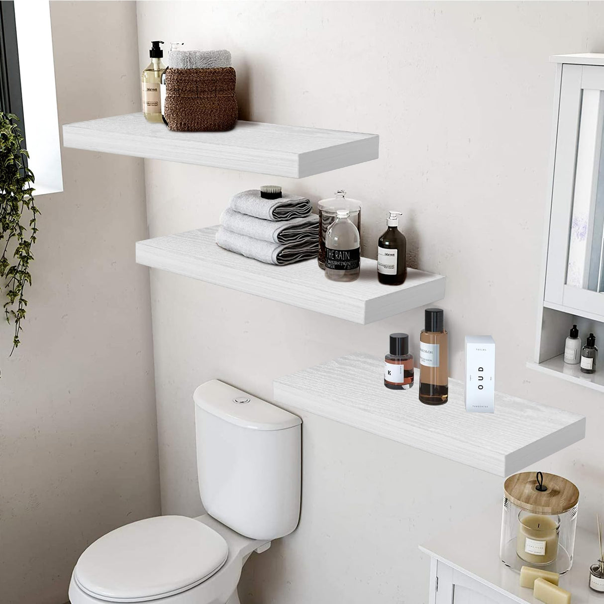 Floating Shelves Set of 3,Wall Shelves for Bedroom, Bathroom, Kitchen, Living Room