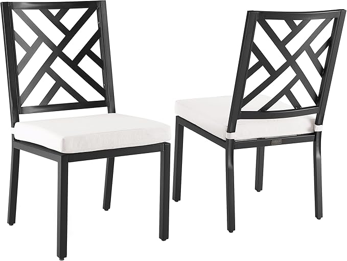 Locke 2-Piece Outdoor Chair Set, Dining Patio Chairs for Deck, Backyard