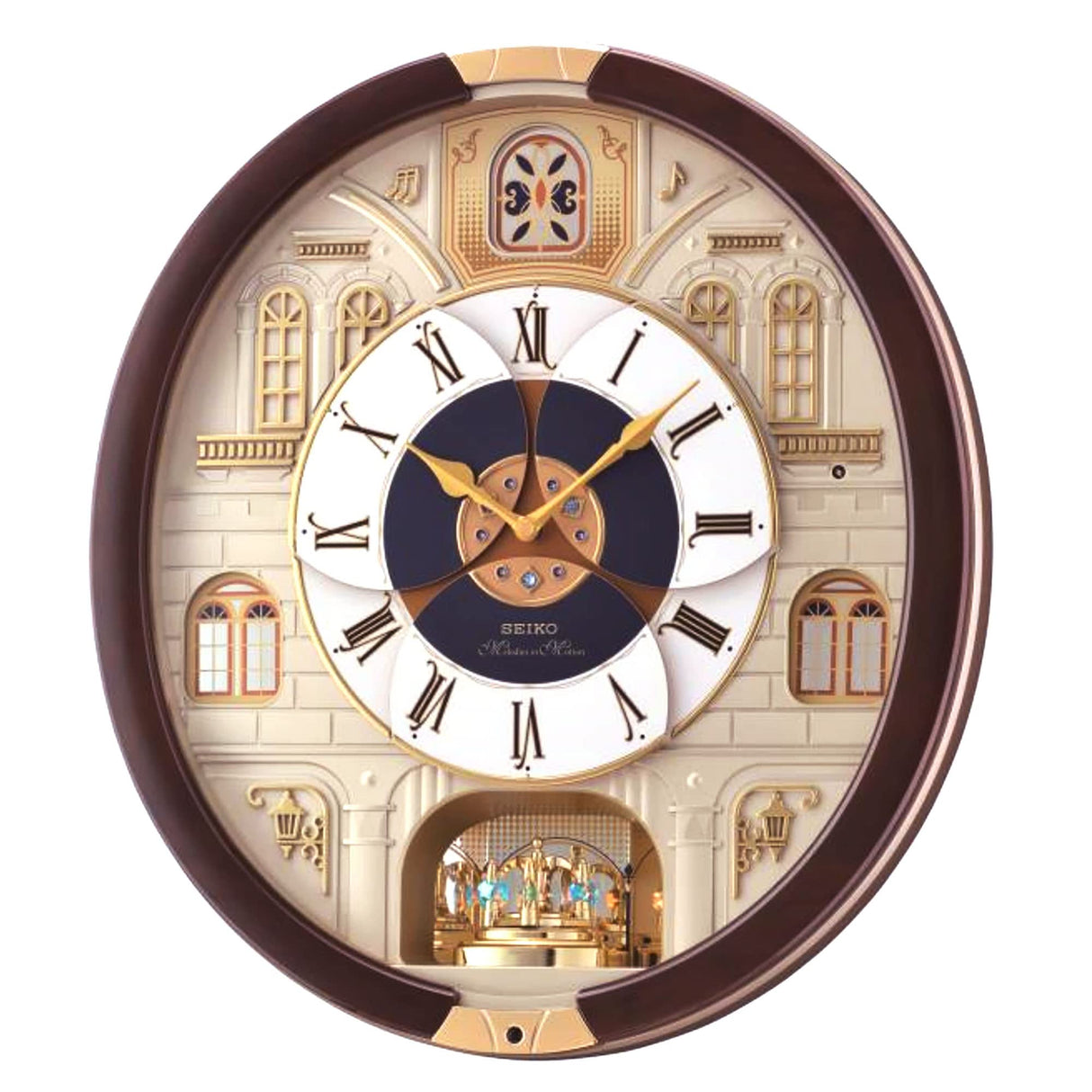 Melodies in Motion Wall Clock, Castle Windows