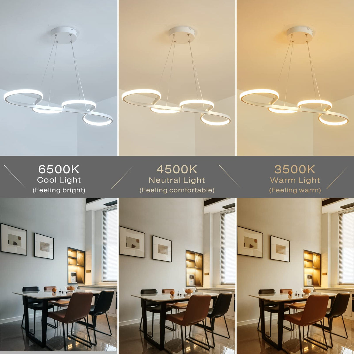 Gold Led Chandelier Modern Gold Chandelier for Dining Room Light Fixture,L39.3" Modern