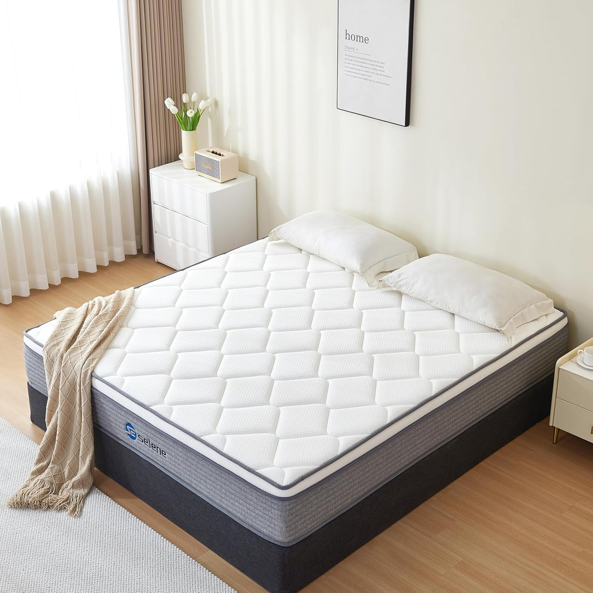 Bedding Full Size Mattress, 10 Inch Mattress Full with Pocket Spring and Memory Foam