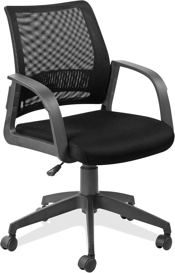 Height Mesh Back Office Desk Chair, Deep Brown, 24"