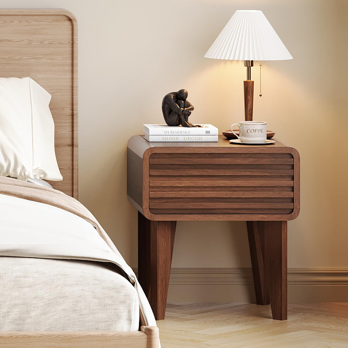 Nightstands Set of 2 Mid Century Modern Night Stand