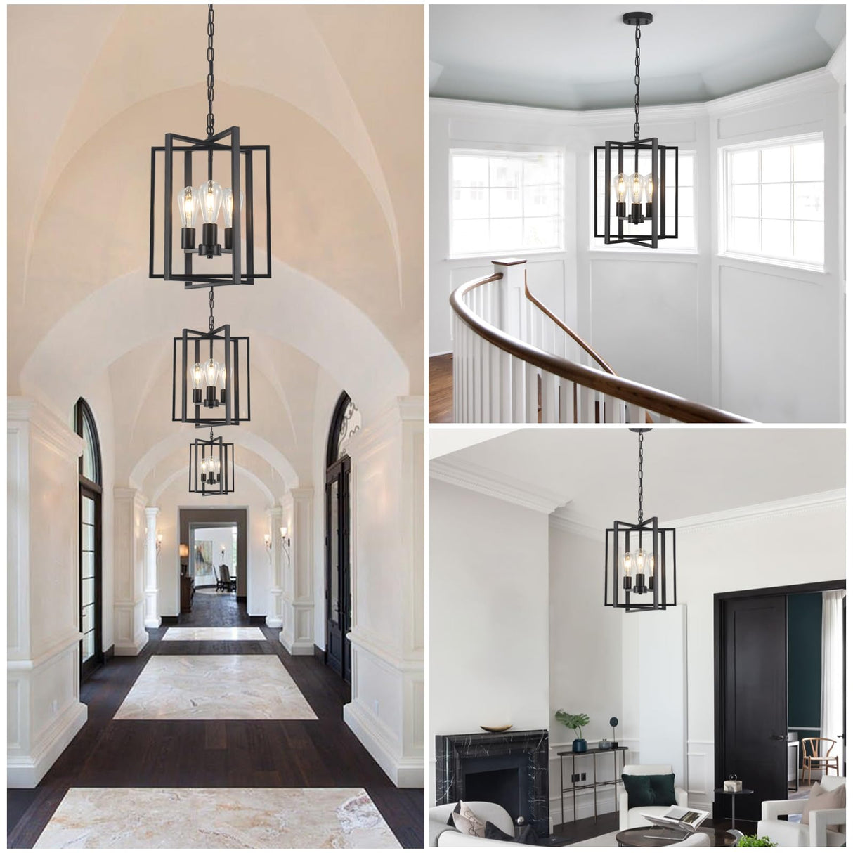 Black Farmhouse Modern Chandelier Light Fixture