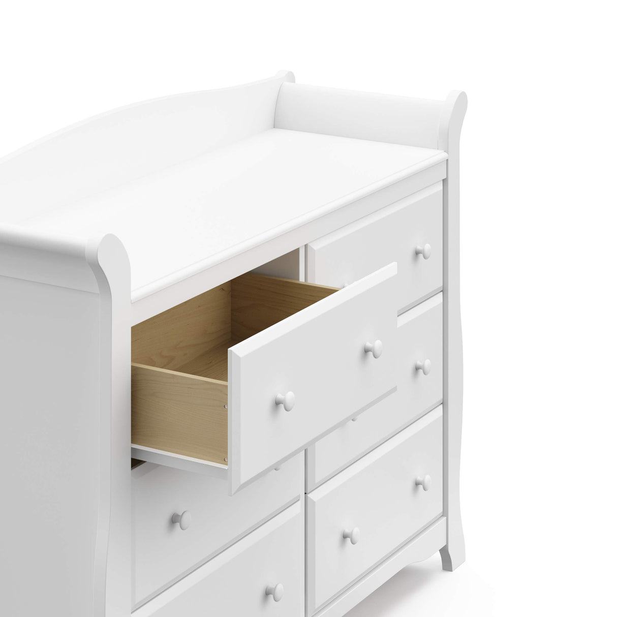 6 Drawer Double Dresser (White) – Dresser for Kids Bedroom, Nursery Dresser Organizer,