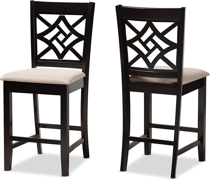 Set - Dark Brown Finished Wood 5-Piece Pub Set