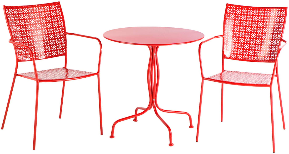 Martini Round Bistro Set, Cherry Pie Finish, 27.5-Inch