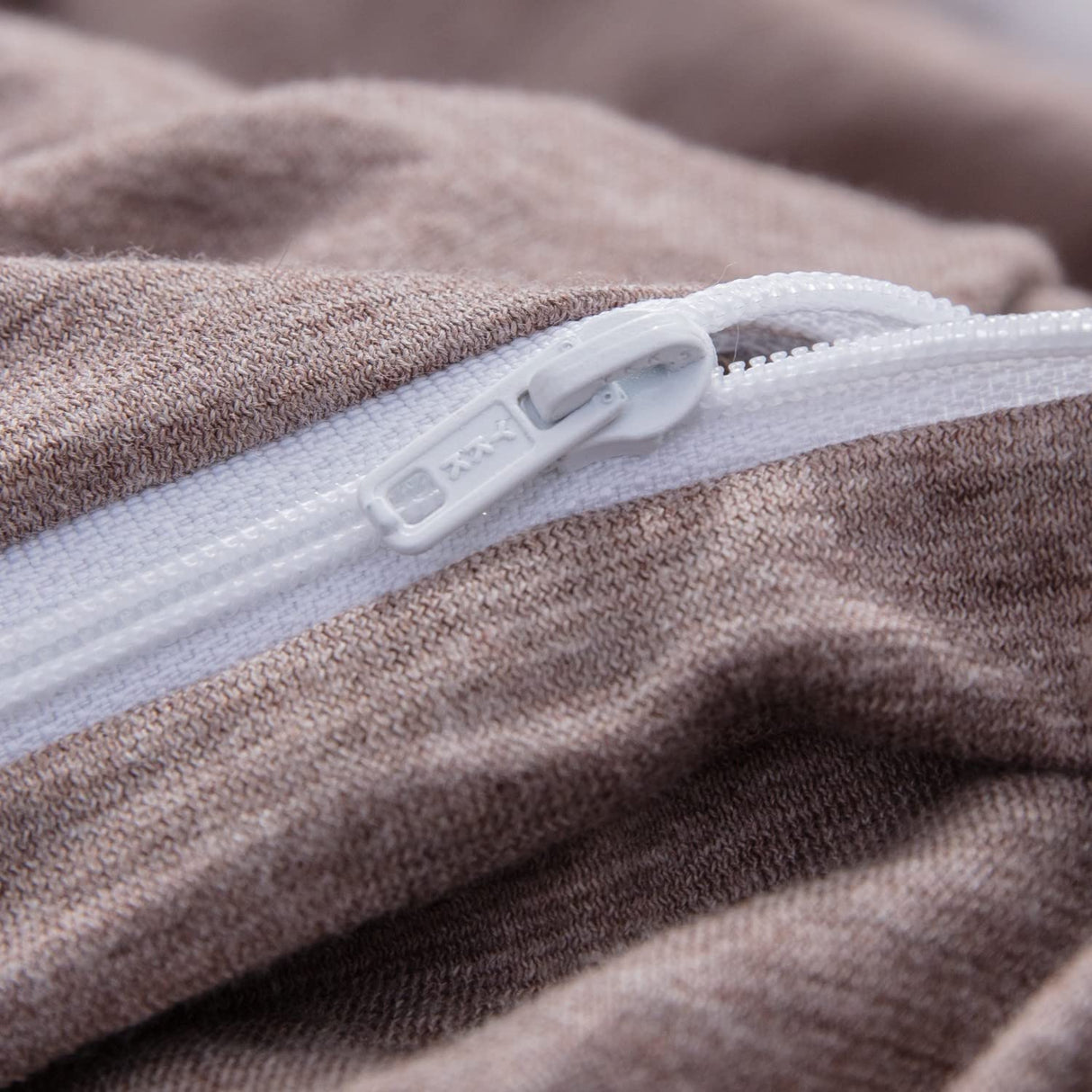 100% Jersey Knit Cotton Duvet Cover Set T-Shirt Feel Bedding Set Ultra Soft Wrinkle-Free (Mocha Brown, King)