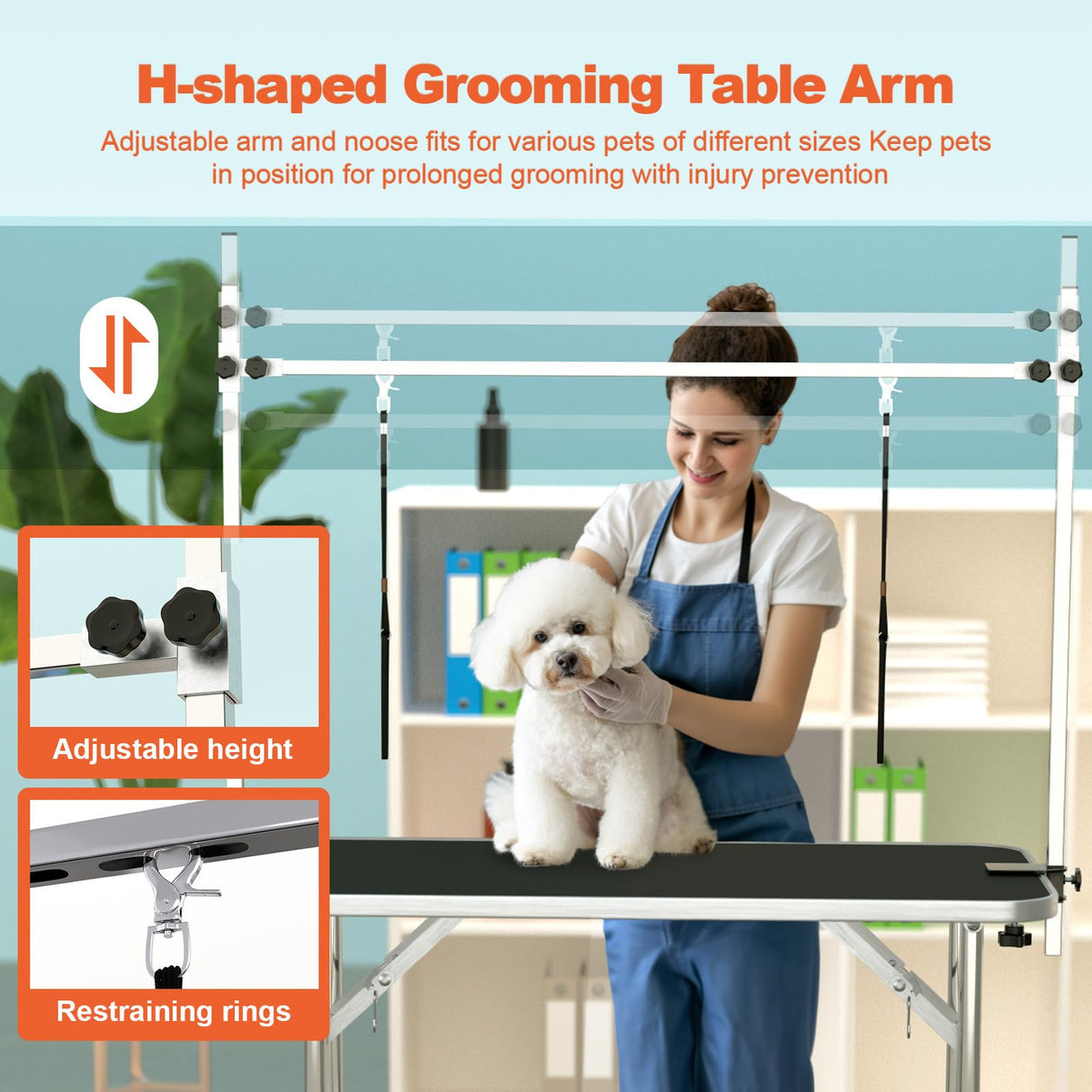 46" Foldable Dog Grooming Table for Large Dogs - Professional Home Grooming Station