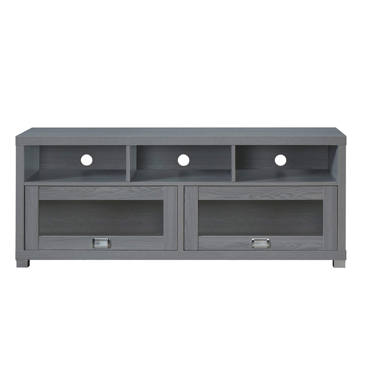65” TV Stand with Storage & Glass Display Cabinets