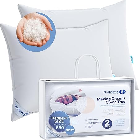 100% Luxury Down Pillows Queen Size Pack of 1