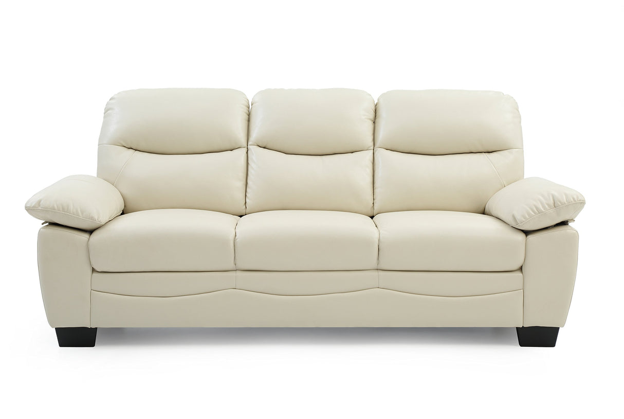 Upholstered Sofa, Pearl Faux Leather