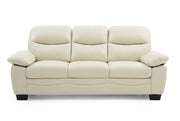 Upholstered Sofa, Pearl Faux Leather