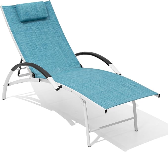 Chaise Lounge Chair Outdoor Set of 2 - Pool Lounge Chair