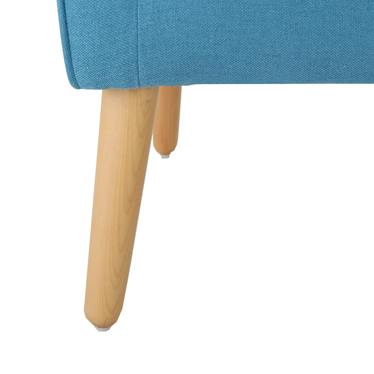 Felicity Mid-Century Fabric Arm Chairs, 2-Pcs Set, Teal