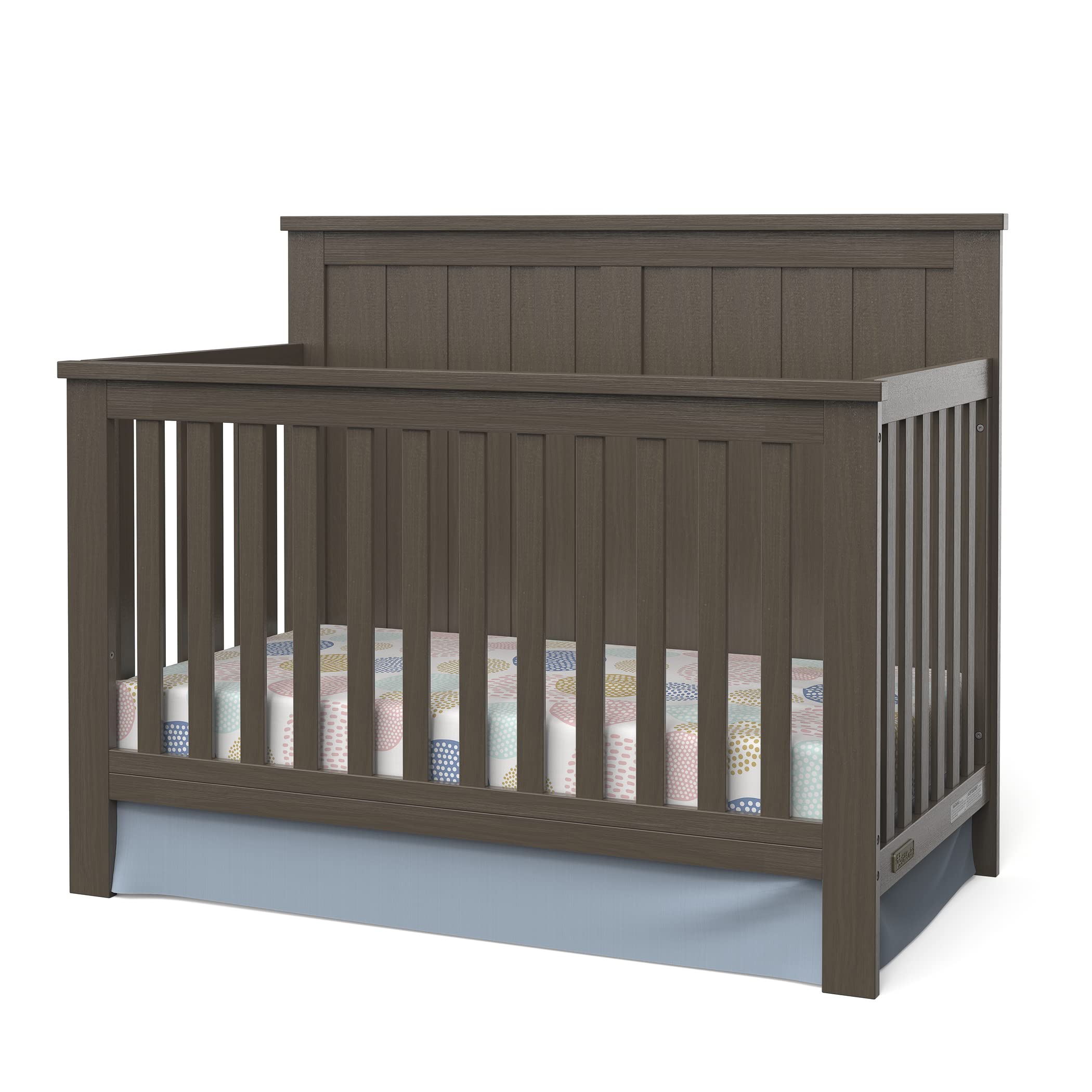 4-in-1 Convertible Crib, Baby Crib Converts to Day Bed, Toddler Bed and Full Size Bed