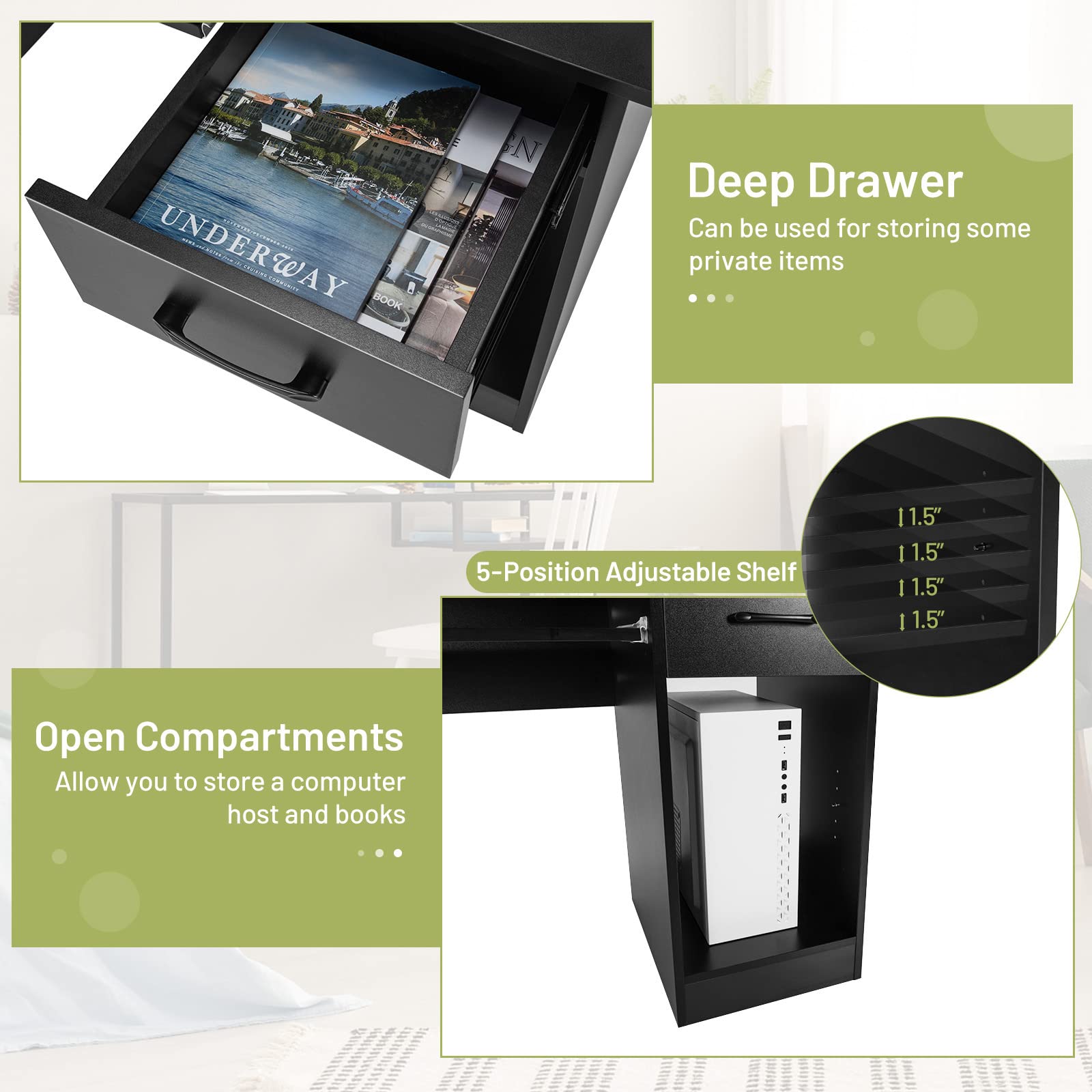 Computer Desk, Black