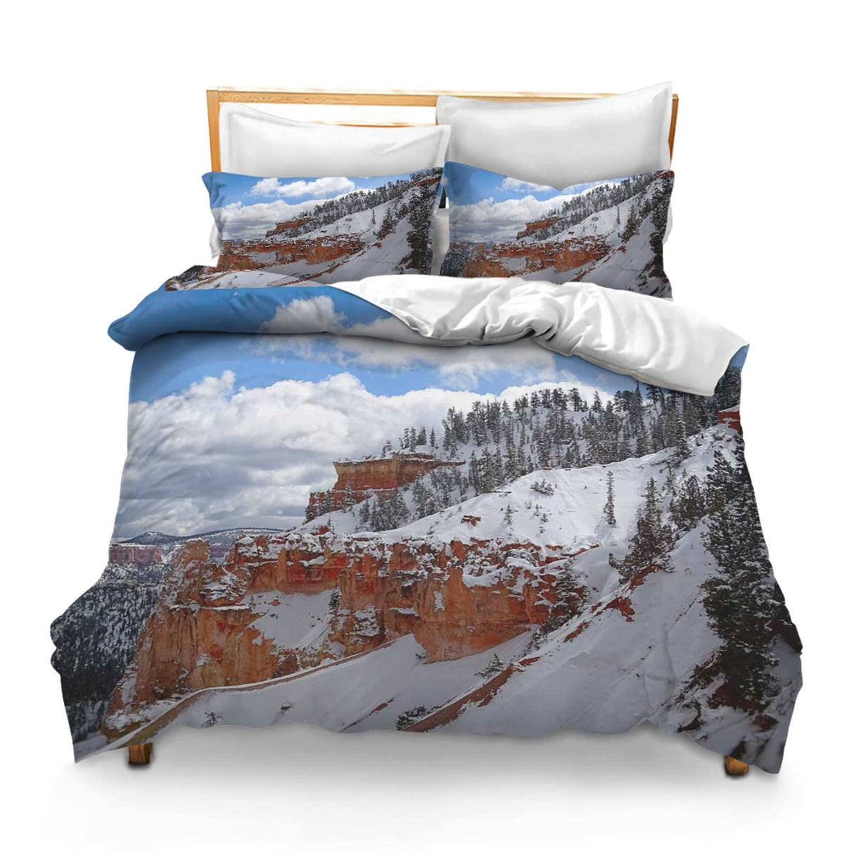 Printed Comforter Cover Set Full Canyon Bryce Canyon National Park Winter Utah