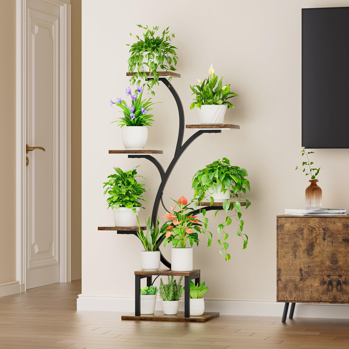 LushBeam 7-Tier Plant Stand with LED Grow Lights