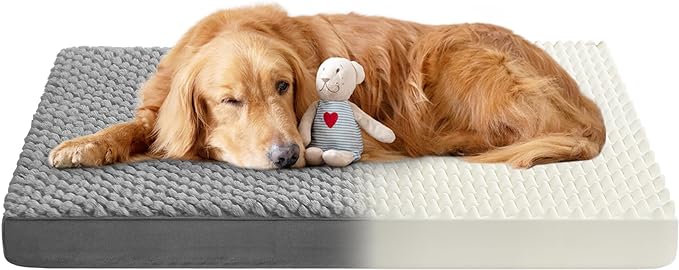 Medium Orthopedic Crate Bed for Dogs(30*20*3in)-Waterproof Dog Crate Pads- Egg