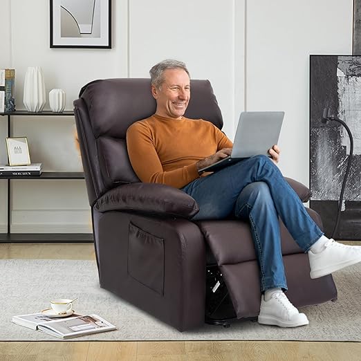 FlexAssist Power Lift Recliner Chair – Anti-Scratch Leather