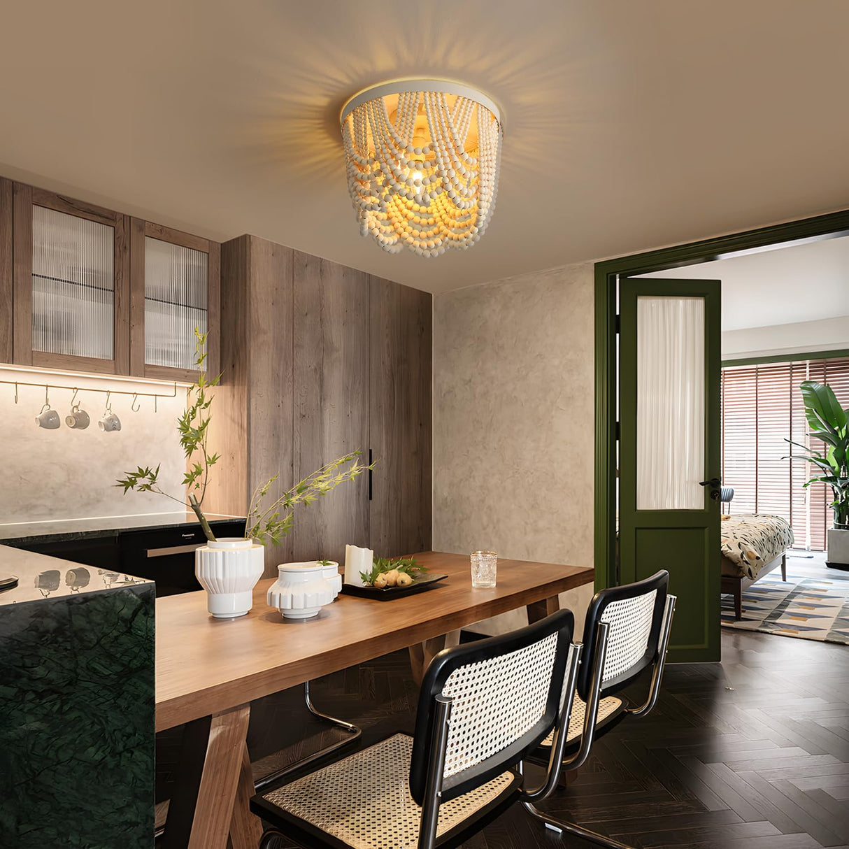 Boho Light Fixture Boho Beaded Chandelier Boho Light Fixtures Ceiling Beaded Light