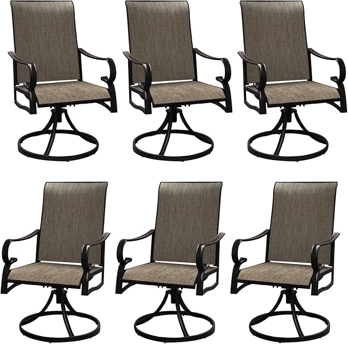 Swivel Chairs Set of 2 Patio Dining Rocker Chair, Outdoor Furniture
