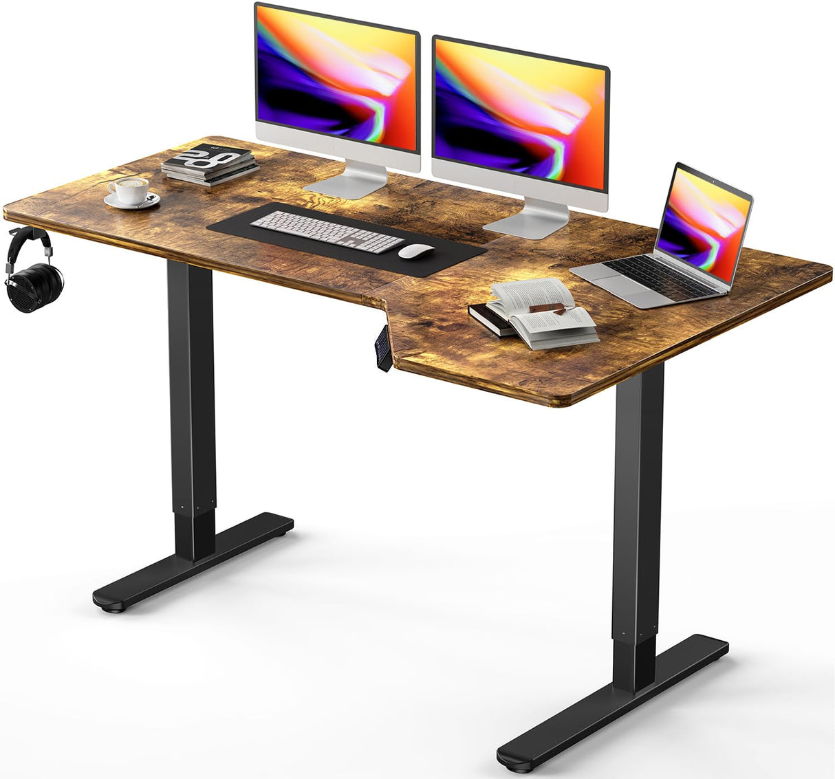 L Shaped Standing Desk Adjustable Height,55x34 Inch Electric Standing Desk