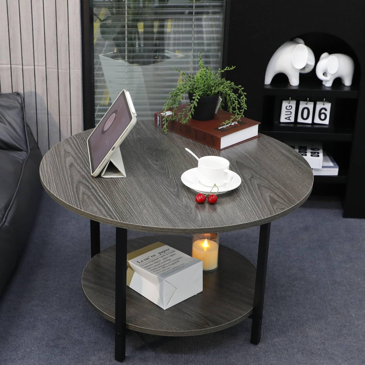 Coffee Table Set of 2, Combination of Single and Double Layers