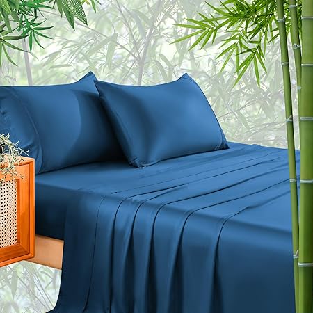 King Size Sheet Set Cooling Sheets Rayon Derived from Bamboo-400TC