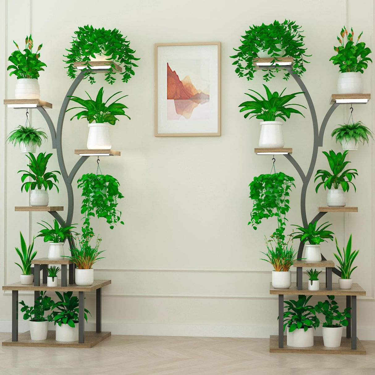 LushGlow 62.8" - 7 Tier Plant Stand with Grow Lights