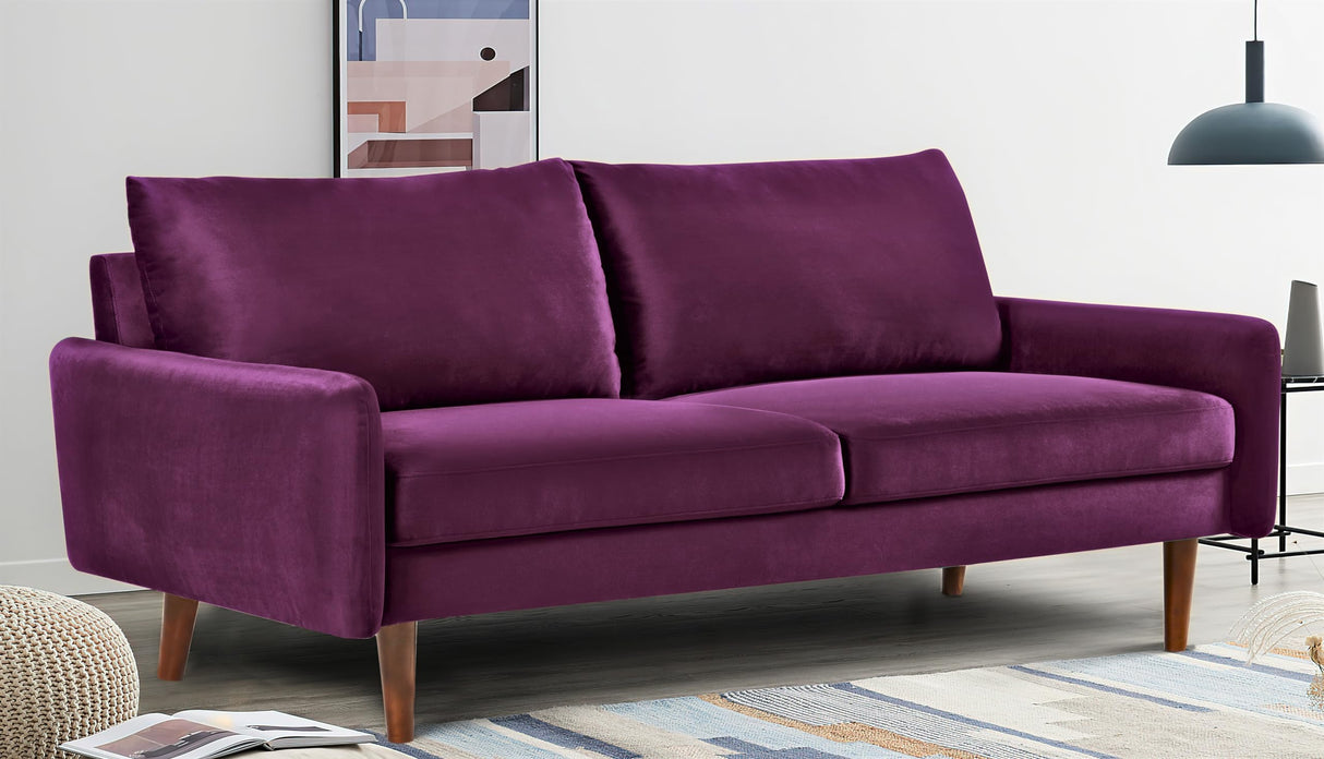 Kent Modern Velvet Sofa, Comfortable 3 Seater Couch for Living Rooms
