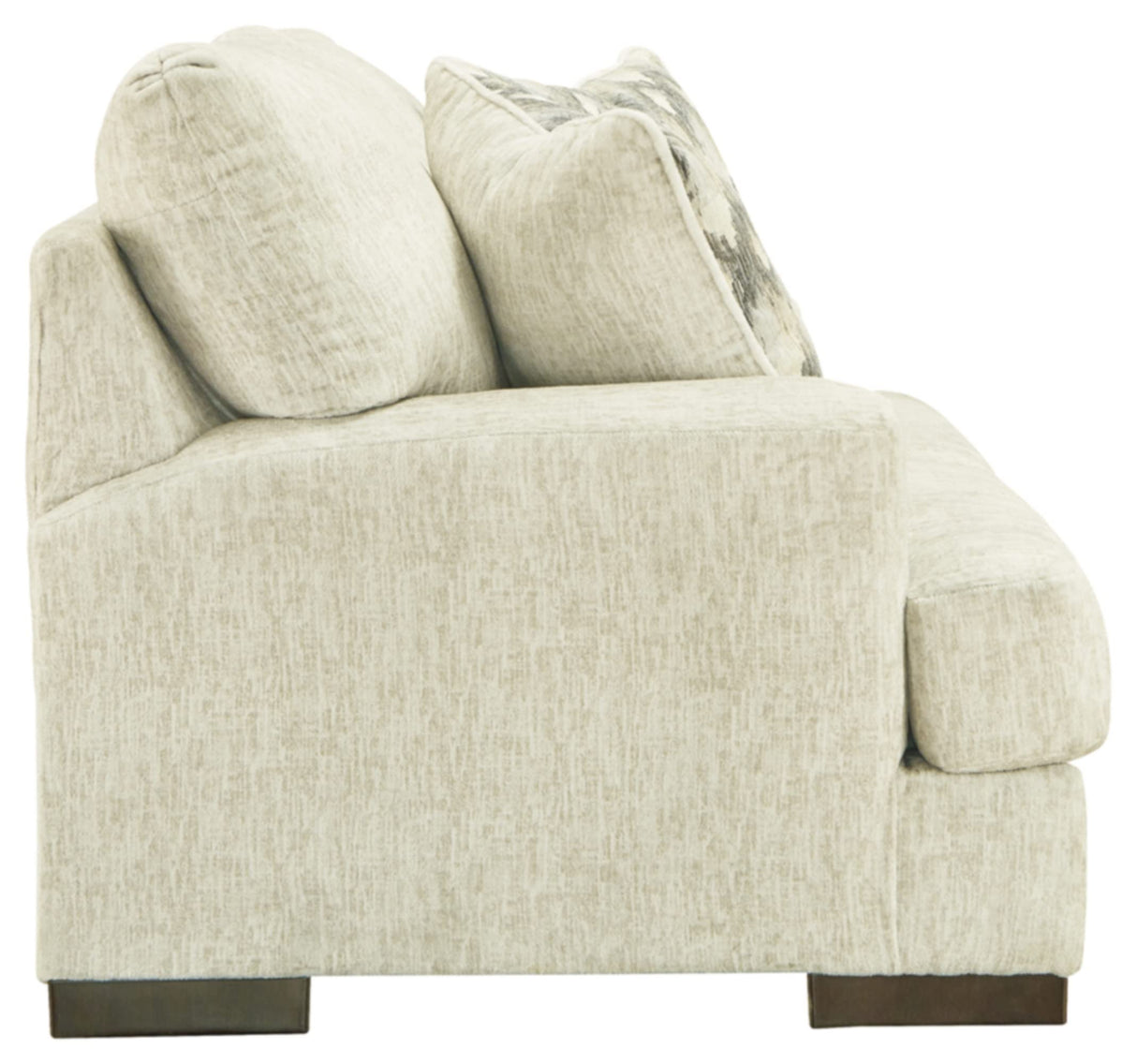 Caretti Contemporary Loveseat with Accent Pillows, Beige