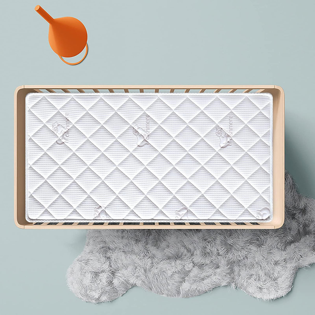 Premium Dual-Sided Crib & Toddler Mattress,100% Knitted Fabric