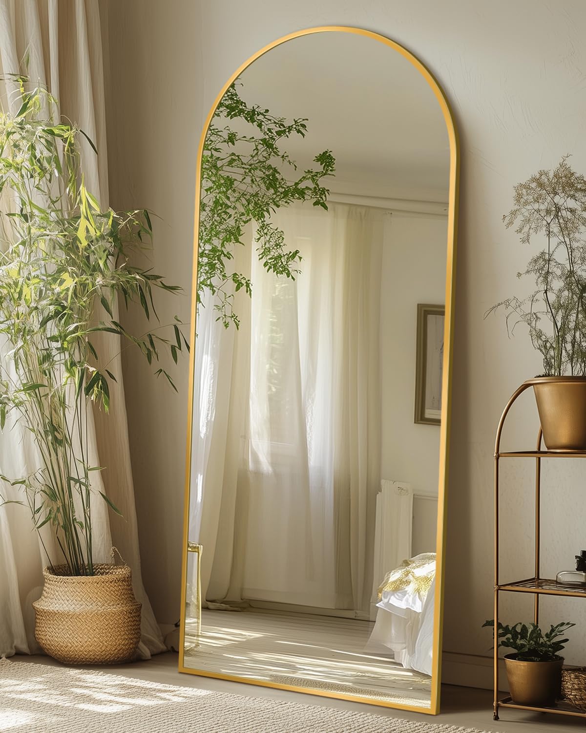 Full Length Mirror with Stand,  Arched Full Body Mirror