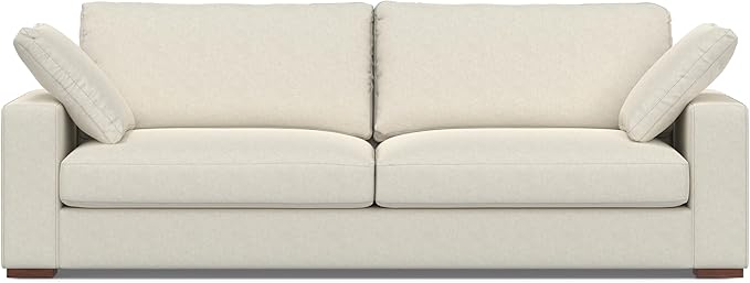 Charlie Sofa in 100% Recycled Polyester Tightly Woven Performance Fabric, Pebble Grey,