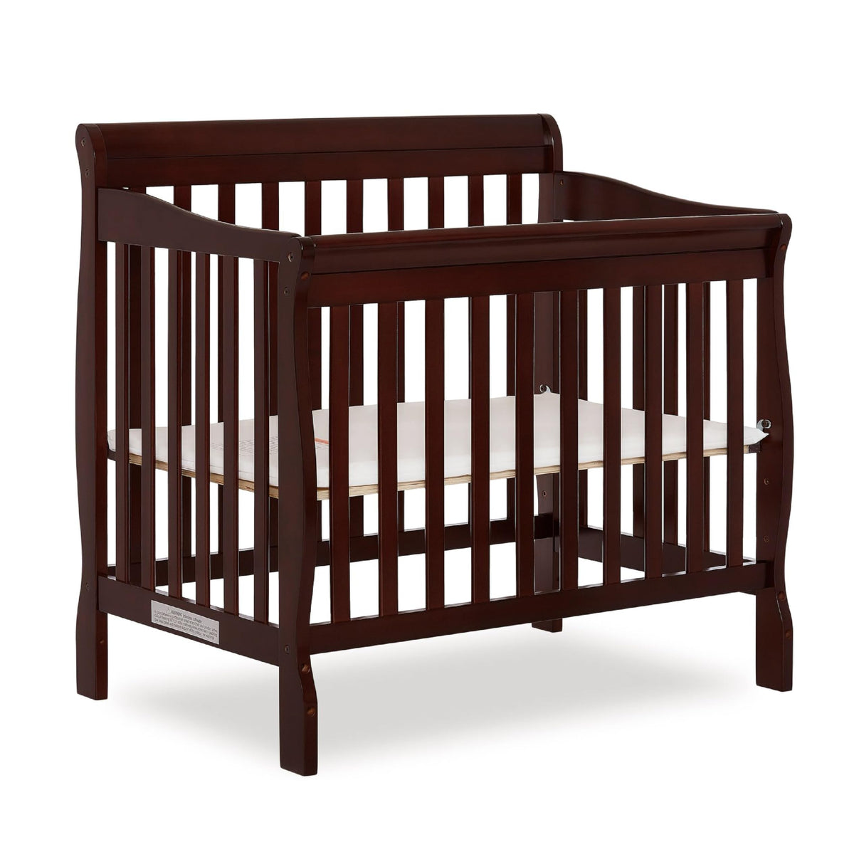 Aden 4-in-1 Convertible Mini Crib In Espresso, Greenguard Gold Certified