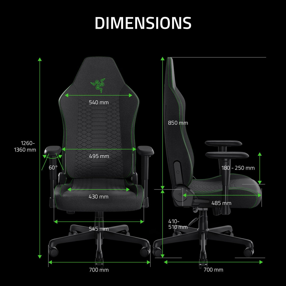 Iskur V2 X Ergonomic Gaming Chair with Built-in Lumbar Support