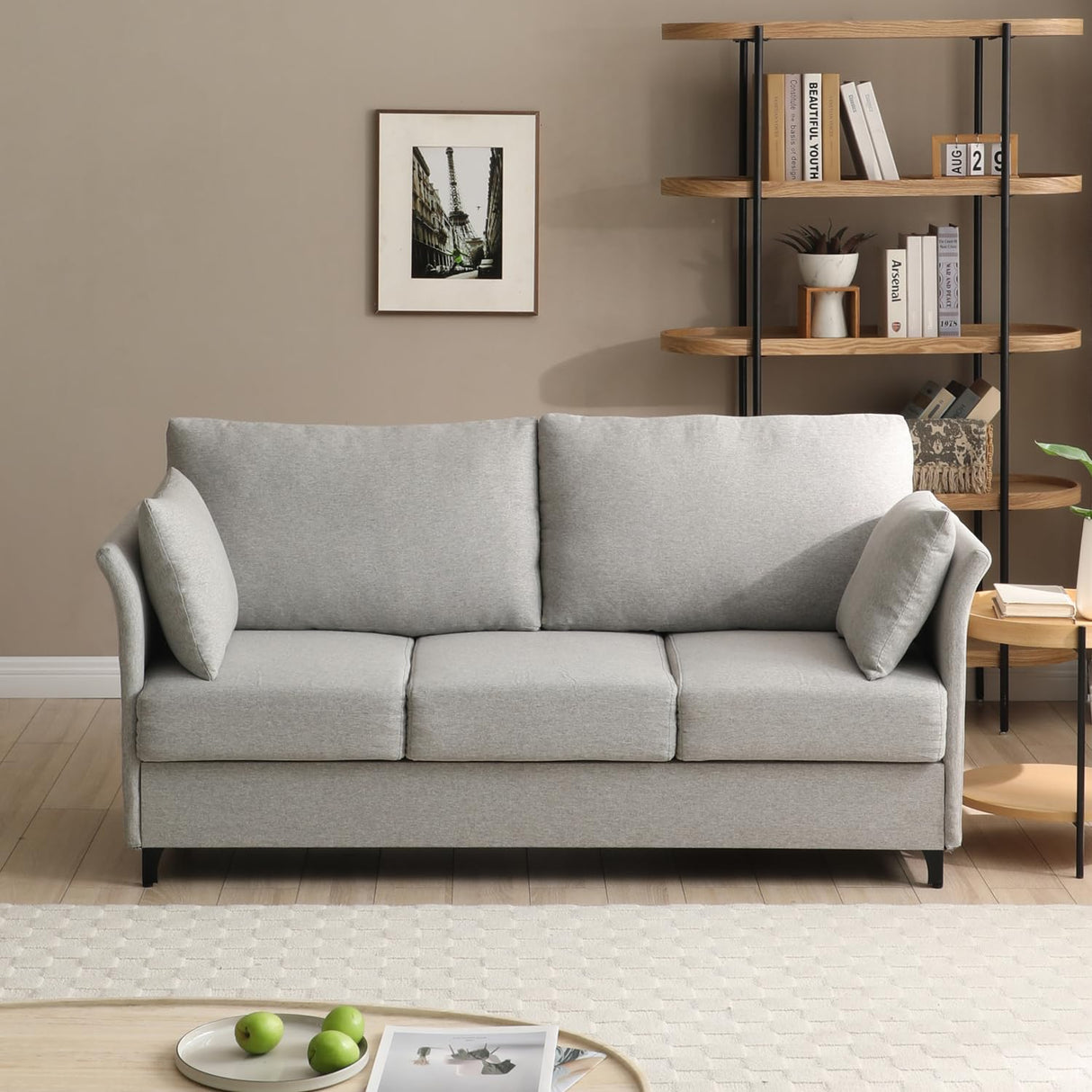 Mid Century Modern Sofa 3 Seat Couch Sofa 65.35"" W Deep Seat Couch for Living Room