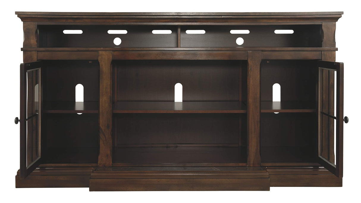 Roddinton Traditional TV Stand With Fireplace Option Fits TVs up to 70", 2 Cabinets