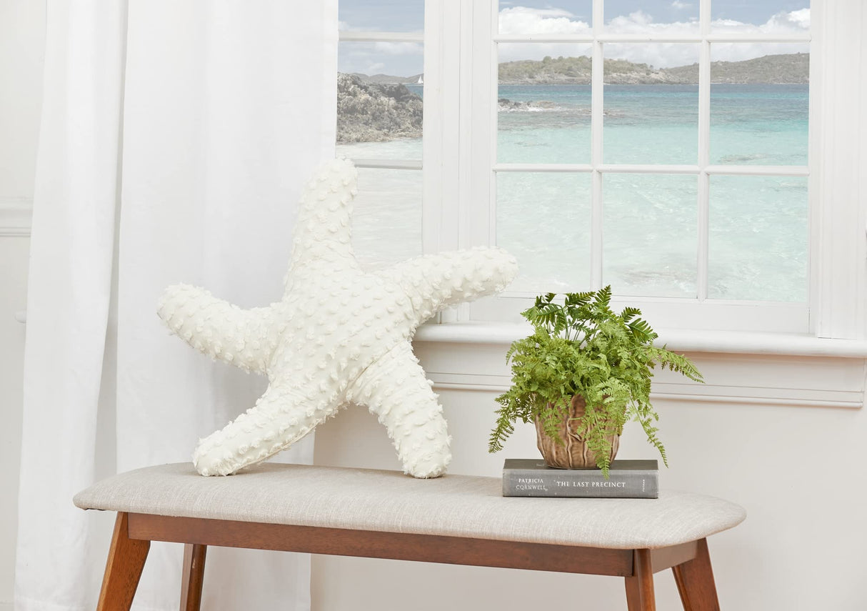 White Starfish Coastal Shaped 25" Decor Decoration